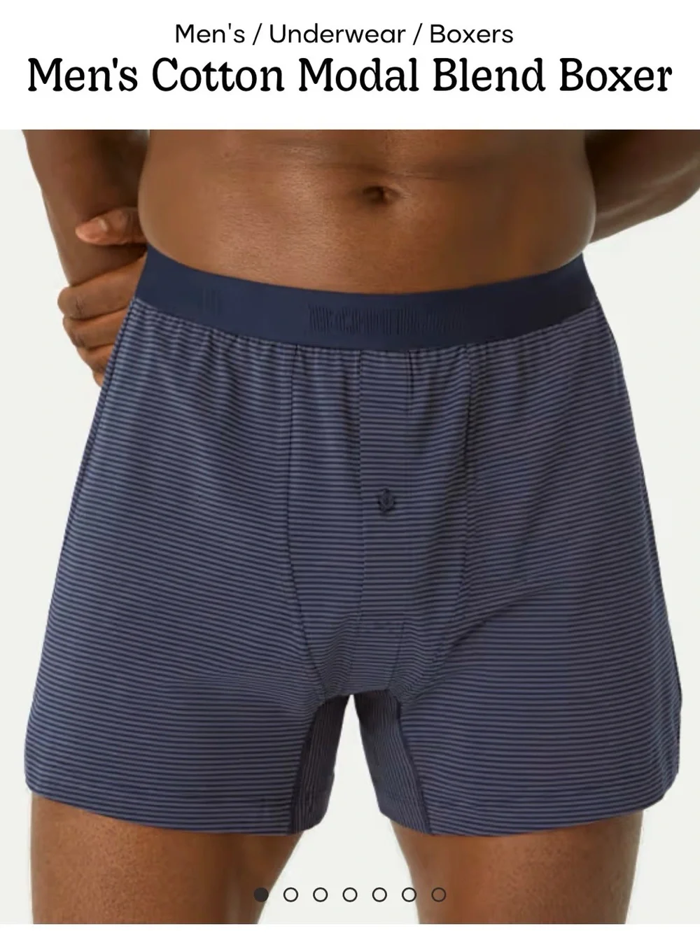 Bombas Navy and Black Striped Boxer Short